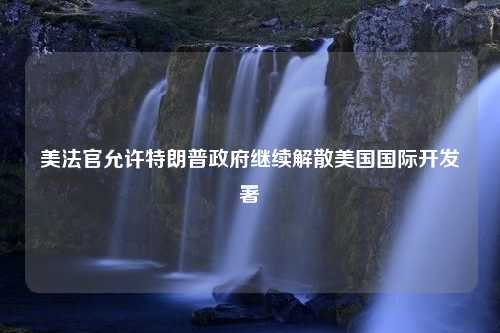 美法官允许特朗普政府继续解散美国国际开发署