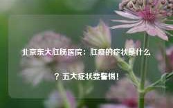 北京东大肛肠医院：肛瘘的症状是什么？五大症状要警惕！