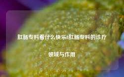 肛肠专科看什么快乐8肛肠专科的诊疗领域与作用