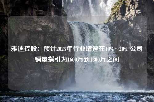 雅迪控股：预计2025年行业增速在10%~20% 公司销量指引为1600万到1800万之间