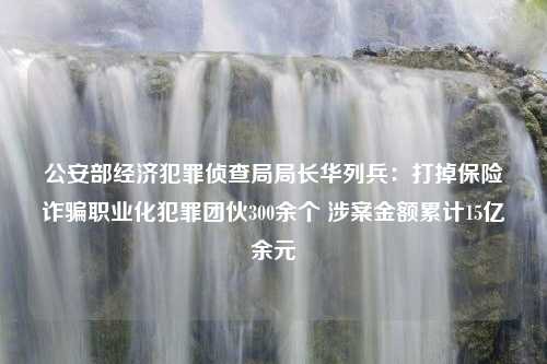 公安部经济犯罪侦查局局长华列兵：打掉保险诈骗职业化犯罪团伙300余个 涉案金额累计15亿余元