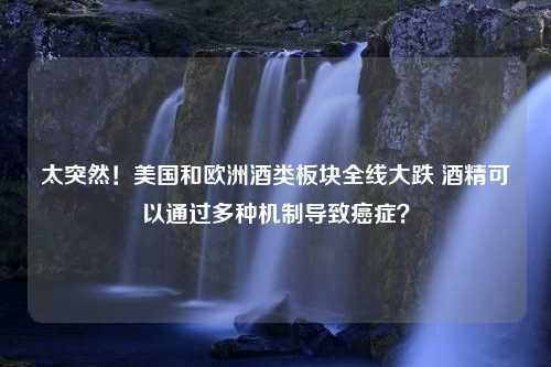 太突然！美国和欧洲酒类板块全线大跌 酒精可以通过多种机制导致癌症？