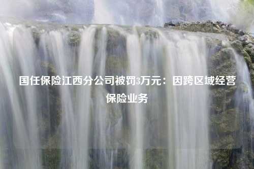 国任保险江西分公司被罚3万元：因跨区域经营保险业务