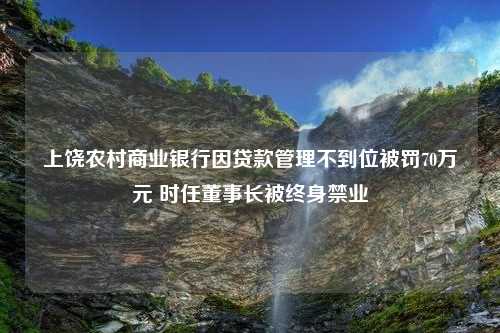 上饶农村商业银行因贷款管理不到位被罚70万元 时任董事长被终身禁业