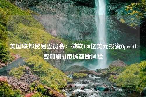 美国联邦贸易委员会：微软130亿美元投资OpenAI或加剧AI市场垄断风险